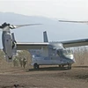 Trực thăng Osprey của Nhật Bản tham gia cuộc tập trận chung Mỹ-Nhật tại chân núi Fuji ngày 15/3. (Ảnh: Kyodo/TTXVN)