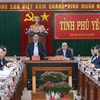 Thủ tướng Phạm Minh Chính chủ trì làm việc với lãnh đạo chủ chốt tỉnh Phú Yên. (Ảnh: Dương Giang/TTXVN)