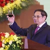 Thủ tướng Phạm Minh Chính chúc mừng Năm mới tới các đại sứ, đại biện, đại diện các cơ quan ngoại giao, các tổ chức quốc tế tại Việt Nam. 