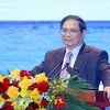 Thủ tướng Phạm Minh Chính phát biểu chỉ đạo tại Hội nghị triển khai nhiệm vụ năm 2023 của Tập đoàn Dầu khí quốc gia Việt Nam. (Ảnh: Dương Giang/TTXVN)