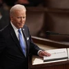 Tổng thống Mỹ Joe Biden phát biểu tại một cuộc họp Quốc hội ở Washington, DC. (Ảnh: AFP/TTXVN)