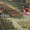 Toàn cảnh lễ duyệt binh kỷ niệm 75 năm thành lập Lực lượng Vũ trang Nhân dân (KPA) của Triều Tiên tại thủ đô Bình Nhưỡng ngày 8/2/2023. (Ảnh: KCNA/ TTXVN)