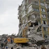 Hiện trường đổ nát trong trận động đất kinh hoàng ở Kahramanmaras, Thổ Nhĩ Kỳ ngày 10/2/2023. (Ảnh: Kyodo/TTXVN)