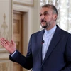 Ngoại trưởng Iran Hossein Amirabdollahian phát biểu tại cuộc họp báo ở Tehran ngày 23/2/2022. (Ảnh: AFP/TTXVN)