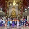 Kiều bào Thái Lan tổ chức đại lễ cầu siêu tưởng nhớ các liệt sỹ tại chùa Khánh An. (Ảnh TTXVN phát)