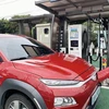 Xe ôtô điện đang trở thành phương tiện di chuyển chính của người dân đảo Jeju, Hàn Quốc. (Ảnh: Anh Nguyên/TTXVN)