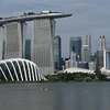 Quang cảnh khu trung tâm tài chính của Singapore. (Ảnh: AFP/ TTXVN)