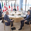 Các nhà lãnh đạo Nhóm các nước công nghiệp phát triển (G7) tại cuộc họp ở Hiroshima, Nhật Bản, ngày 19/5. (Ảnh: AFP/TTXVN)