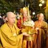 Rước xá lợi Phật chào mừng Đại lễ Phật đản PL.2567-DL.2023. (Ảnh: Minh Đức/TTXVN)