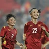 Cầu thủ Lê Thị Trang (số 22) ghi bàn thắng nâng tỷ số lên 3-1 cho U20 Nữ Việt Nam ở phút 64. (Ảnh: Minh Quyết/TTXVN)