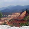 Một khu vực khai thác cao lanh ở xã Lộc Châu, thành phố Bảo Lộc, Lâm Đồng. (Ảnh: Chu Quốc Hùng/TTXVN)