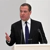 Phó Chủ tịch Hội đồng An ninh LB Nga Dmitry Medvedev tại một cuộc họp ở Moskva ngày 21/2/2022. (Ảnh: AFP/TTXVN)