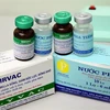 Vaccine phối hợp Sởi-Rubella do Việt Nam sản xuất đã được thử nghiệm lâm sàng và được đánh giá là an toàn, hiệu quả cho người sử dụng trong Chương trình Tiêm chủng Mở rộng, phục vụ tiêm miễn phí cho trẻ em từ năm 2017. (Ảnh: Dương Ngọc/TTXVN)