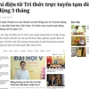 Thông báo trên trang chủ của Zing News. (Nguồn: Vietnam+)