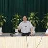 Thủ tướng Phạm Minh Chính làm việc với lãnh đạo huyện Cần Giờ. (Ảnh: Dương Giang/TTXVN)