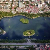 Hồ Bảy Mẫu thuộc phạm vi phường Lê Đại Hành, quận Hai Bà Trưng trong công viên Thống Nhất. (Ảnh: Thành Đạt/TTXVN)