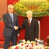 Tổng Bí thư Nguyễn Phú Trọng tiếp Tổng thống Kazakhstan Kassym-Jomart Tokayev. 