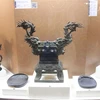 Lư hương nằm trong bộ sưu tập gốm thời Nguyễn độc đáo được trưng bày tại Bảo tàng Lịch sử Thành phố Hồ Chí Minh. (Ảnh: Thu Hương/TTXVN)