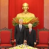 Tổng Bí thư Nguyễn Phú Trọng tiếp Thủ tướng Singapore Lý Hiển Long. 