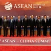 Các đại biểu chụp ảnh chung tại Hội nghị Cấp cao ASEAN-Trung Quốc. (Ảnh: AFP/TTXVN)