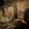 Hiện trường một vụ nổ tại Kiev, Ukraine, ngày 17/10/2022. (Ảnh: AFP/ TTXVN)