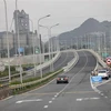 Đoạn đầu tuyến cao tốc Mai Sơn - QL 45 tiếp nối với tuyến Cao Bồ - Mai Sơn. (Ảnh: Huy Hùng/TTXVN)