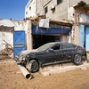 Cảnh tàn phá do mưa lũ gây ra bởi cơn bão Daniel ở thành phố Derna, Libya, ngày 11/9/2023. (Ảnh: THX/TTXVN)