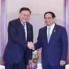 Thủ tướng Phạm Minh Chính tiếp ông Vương Đồng Trụ, Chủ tịch Hội đồng Quản trị Tập đoàn xây dựng giao thông Trung Quốc (CCCC).