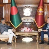 Chủ tịch Quốc hội Vương Đình Huệ hội kiến Tổng thống Bangladesh Mohammed Shahabuddin. (Ảnh: TTXVN)