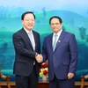 Thủ tướng Phạm Minh Chính tiếp ông Park Hark Kyu, Tổng Giám đốc Phụ trách Tài chính Tập đoàn Samsung. (Ảnh: Dương Giang/TTXVN)