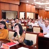 Các đại biểu thông qua Nghị quyết xác nhận kết quả lấy phiếu tín nhiệm đối với các chức danh do Hội đồng Nhân dân Thành phố Hồ Chí Minh bầu. (Ảnh: Xuân Khu/TTXVN)