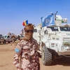 Phái bộ Gìn giữ Hòa bình của LHQ tại Mali (MINUSMA) tới thành phố Gao, sau khi rút khỏi căn cứ Tessalit và Aguelok, Bắc Mali, ngày 25/10/2023. (Ảnh: AFP/TTXVN)