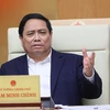 Thủ tướng Phạm Minh Chính chủ trì Phiên họp Chính phủ chuyên đề xây dựng pháp luật tháng 12. (Ảnh: Dương Giang/TTXVN)