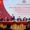 Phó Thủ tướng Lê Minh Khái dự và chỉ đạo hội nghị. (Ảnh: Văn Điệp/TTXVN)