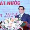 Thủ tướng Phạm Minh Chính phát biểu chỉ đạo hội nghị. (Ảnh: Dương Giang/TTXVN)