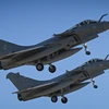 Máy bay phản lực Dassault Rafale của Pháp tham gia sứ mệnh Eagle của NATO tại Borcea, Romania ngày 19/10/2023. (Ảnh: AFP/TTXVN)