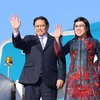 Thủ tướng Phạm Minh Chính và Phu nhân cùng Đoàn đại biểu cấp cao Việt Nam rời Thủ đô Budapest, lên đường tới Romania. (Ảnh: Dương Giang/TTXVN)