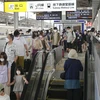 Nhà ga tàu cao tốc shinkansen ở Osaka, Nhật Bản, ngày 14/8/2022. (Ảnh: Kyodo/TTXVN)