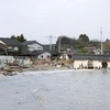 Khu vực bị ảnh hưởng bởi sóng thần sau động đất ở tỉnh Ishikawa, miền Trung Nhật Bản ngày 15/1/2024. (Ảnh: Kyodo/TTXVN)
