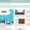 Cổng thông tin điện tử EPR. (Nguồn: Vietnam+)