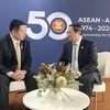 Thủ tướng Phạm Minh Chính gặp Tổng Thư ký ASEAN Kao Kim Hourn. (Ảnh: Dương Giang/TTXVN)