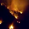 Đám cháy tại xã Lao Chải, huyện Mù Cang Chải, Yên Bái. (Ảnh: TTXVN phát)