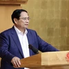 Thủ tướng Phạm Minh Chính kết luận phiên họp. (Ảnh: Dương Giang/TTXVN)