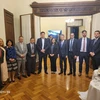 Đại sứ Việt Nam tại Argentina, Ngô Minh Nguyệt, cùng các đại biểu tại buổi làm việc với Bộ trưởng Công Thương Paraguay, Javier Gimenez. (Ảnh: Đại sứ quán Việt Nam tại Argentina)