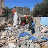 Cảnh đổ nát sau cuộc không kích của Israel tại Dải Gaza ngày 7/5/2024. (Ảnh: THX/TTXVN)