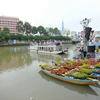 Không gian "Trên bến dưới thuyền" Quận 1 trong Lễ hội sông nước năm 2023. (Ảnh: Thu Hương/TTXVN)