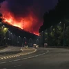 Đám cháy bùng phát ở Kiryat Shmona, miền Bắc Israel, sau các vụ tấn công bằng tên lửa từ Liban ngày 3/6/2024. (Ảnh: THX/TTXVN)