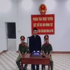 Bị cáo Tâm bị xét xử tại điểm cầu trại giam công an tỉnh Bình Phước. (Ảnh: Đậu Tất Thành/TTXVN)