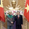 Chủ tịch Quốc hội Trần Thanh Mẫn và Tổng thống Timor-Leste Jose Ramos-Horta. (Ảnh: Doãn Tấn/TTXVN)