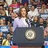 Phó Tổng thống Mỹ Kamala Harris phát biểu trong cuộc vận động tranh cử tại Las Vegas, bang Nevada ngày 10/8/2024. (Ảnh: Kyodo/TTXVN)